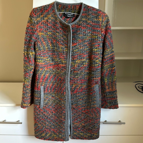 Wool Coat Tweed Piamente Edition Designer Luxurious Jacquard